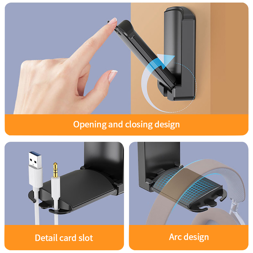 Headphone Hook Under - Katlanır kulaklık standı tutucu oyun kulaklıkları