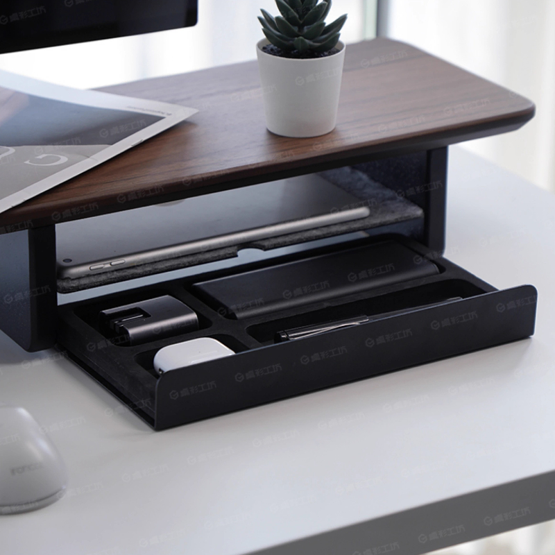 Desk Setup Home Office - Monitör Standı Yükseltici Depolama Çekmeceleri Ofis