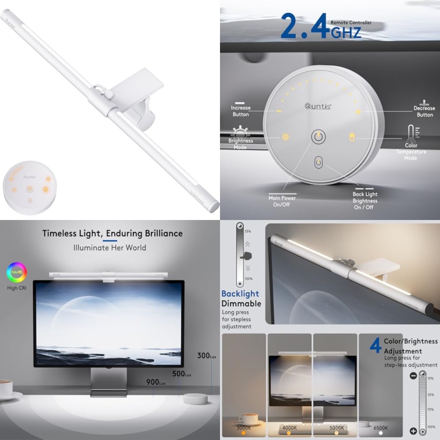 Desk Setup Home Office - Uzaktan Kumandalı Monitör Işık Çubuğu, Göz