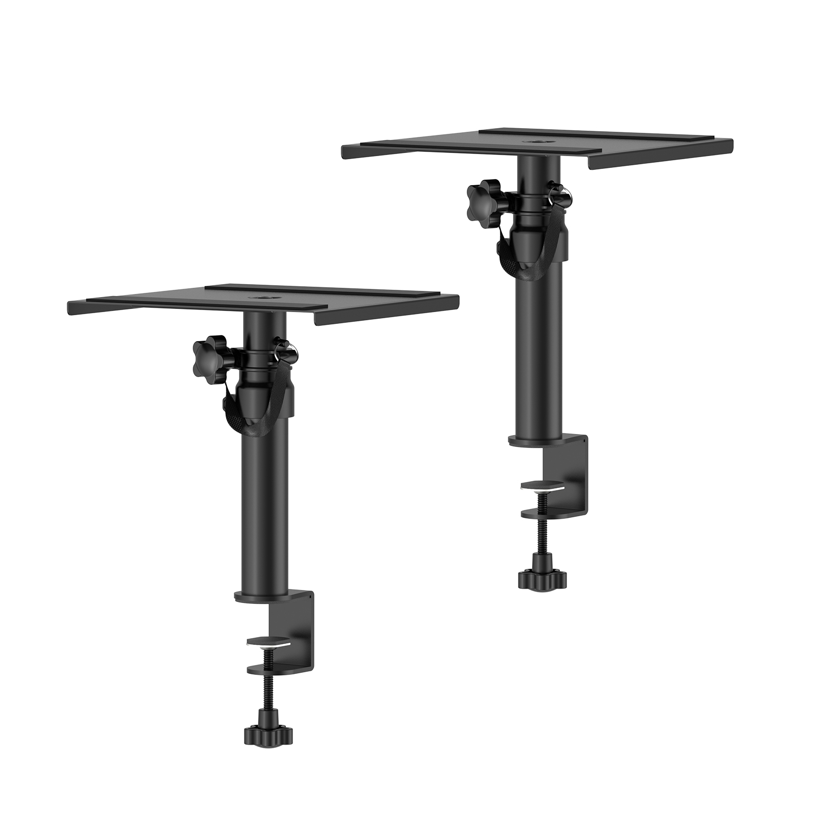 Desk Setup With 2 Monitors - 2'li Masaüstü Kelepçeli Hoparlör Standı Seti