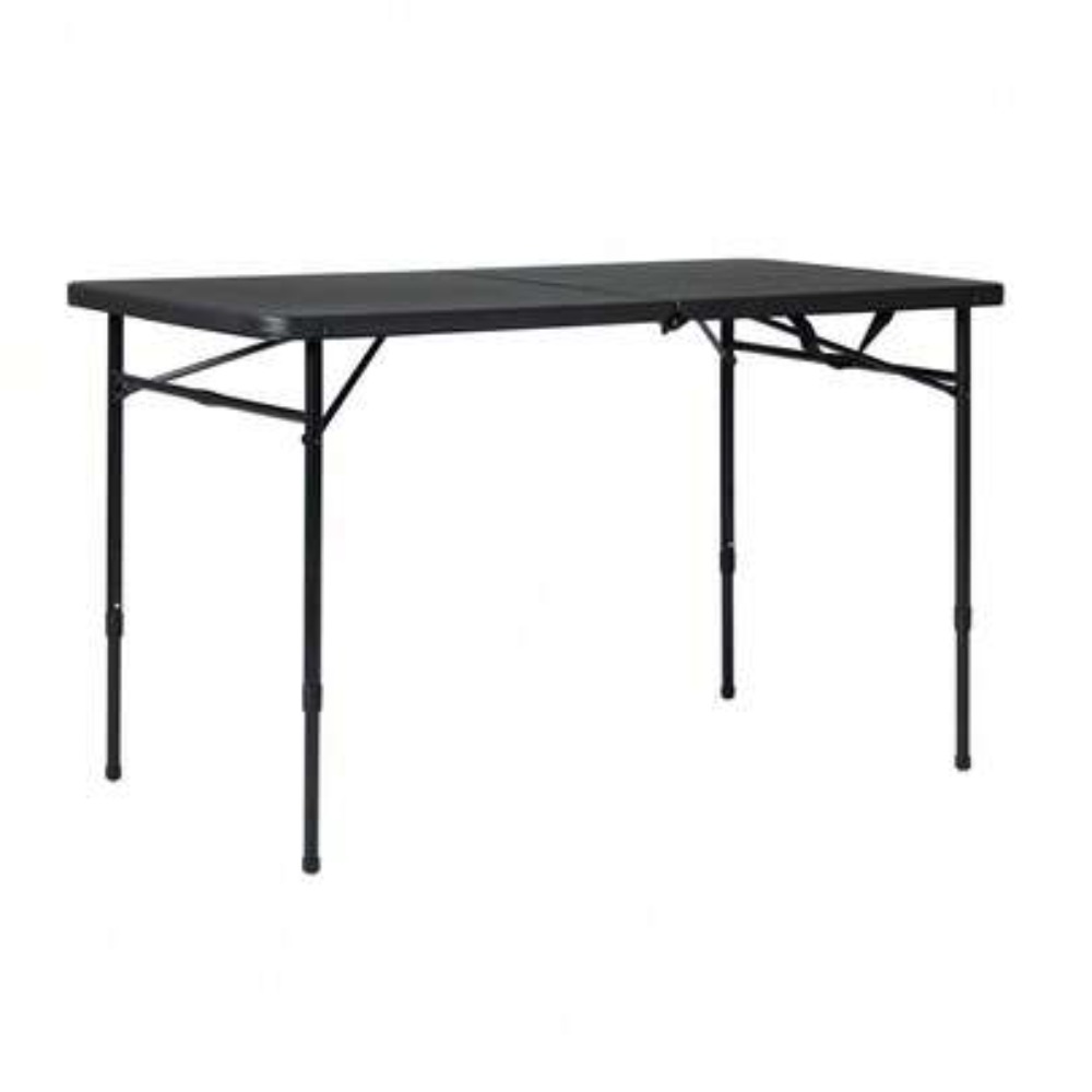 Desk Setup Black And Wood - 4 Ayaklı, İkiye Katlanabilir, Ayarlanabilir Katlanır