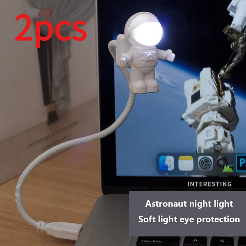 Led Desk Light Usb - 2 adet Astronot USB Gece Lambası