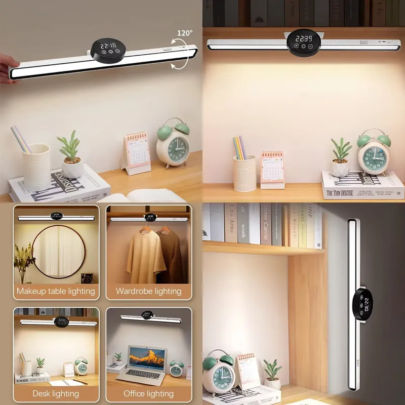 Led Desk Light Usb - Okuma Lambası Asılı Manyetik Saat Masa
