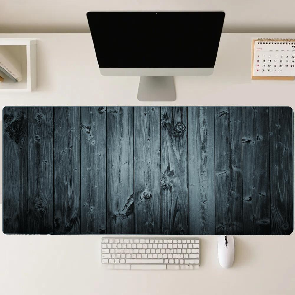 Desk Setup Black And Wood - Siyah Ahşap Mousepad Masa Aksesuarları Masa