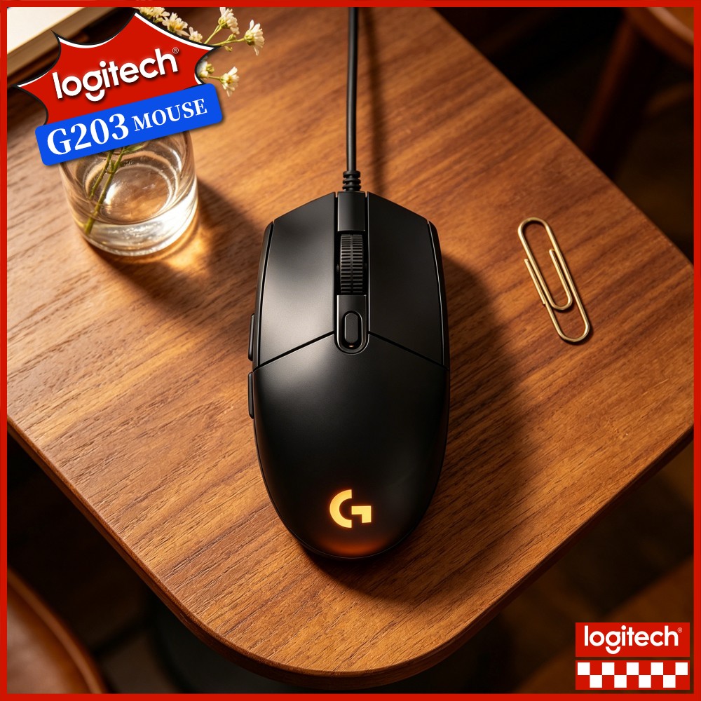 Logitech Mouse G203 - Logitech G203 Kablolu Oyun Mouse'u Kaymaz
