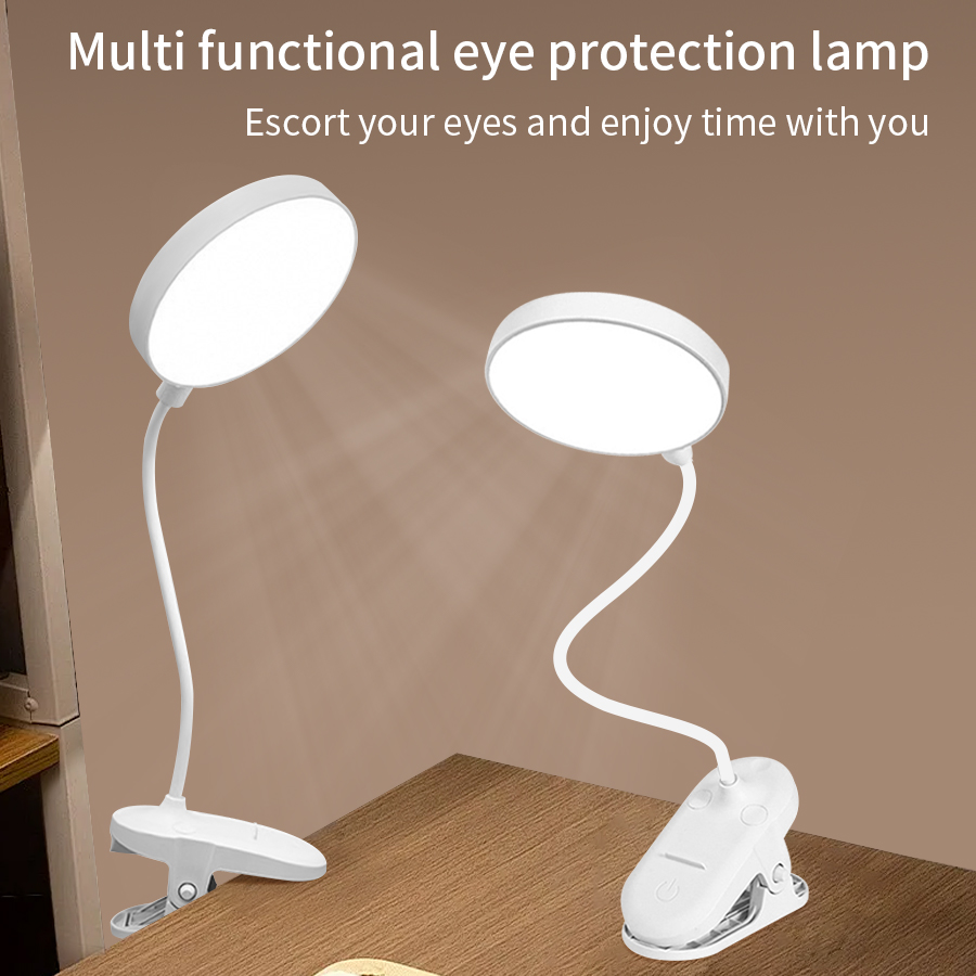 Led Desk Light Usb - LED Klipsli Masa Lambası 360 °
