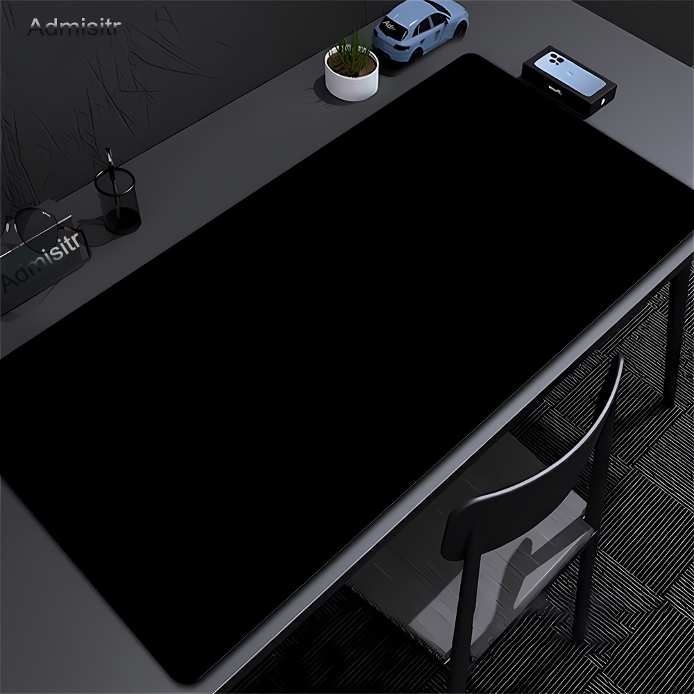 Desk Setup Accessories Aesthetic - Büyük Siyah Mouse Pad Düz Renk