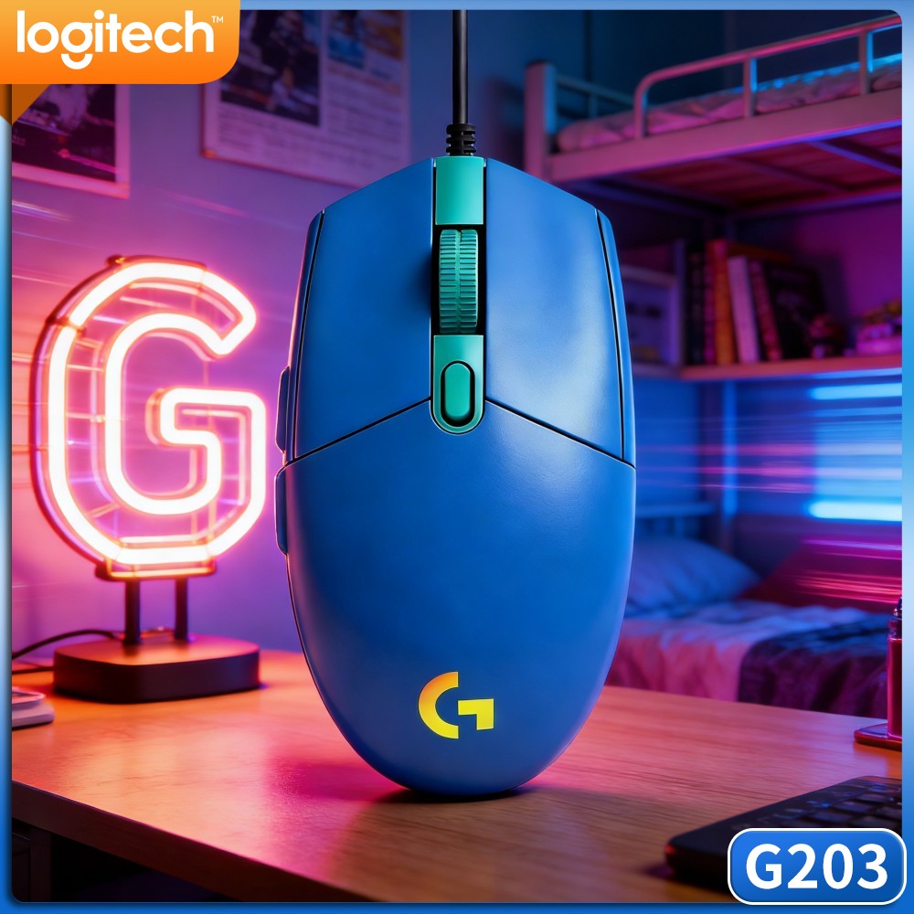 Logitech Mouse G203 - Logitech G203 Kablolu Oyun Mouse'u Canlı