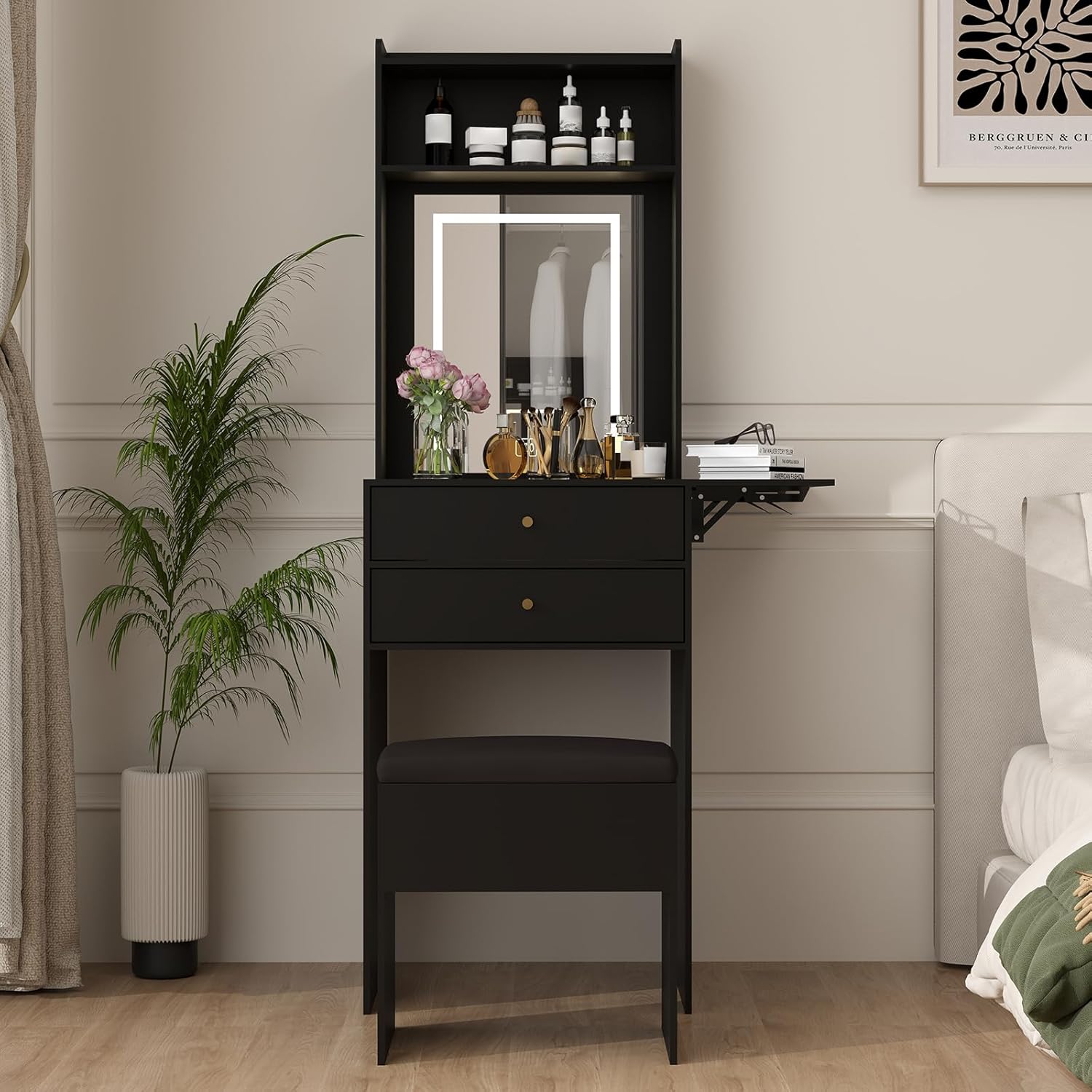 Yatak Odası için Mini Siyah Ma - Desk Setup Black And Wood incelemesi ve fiyatı