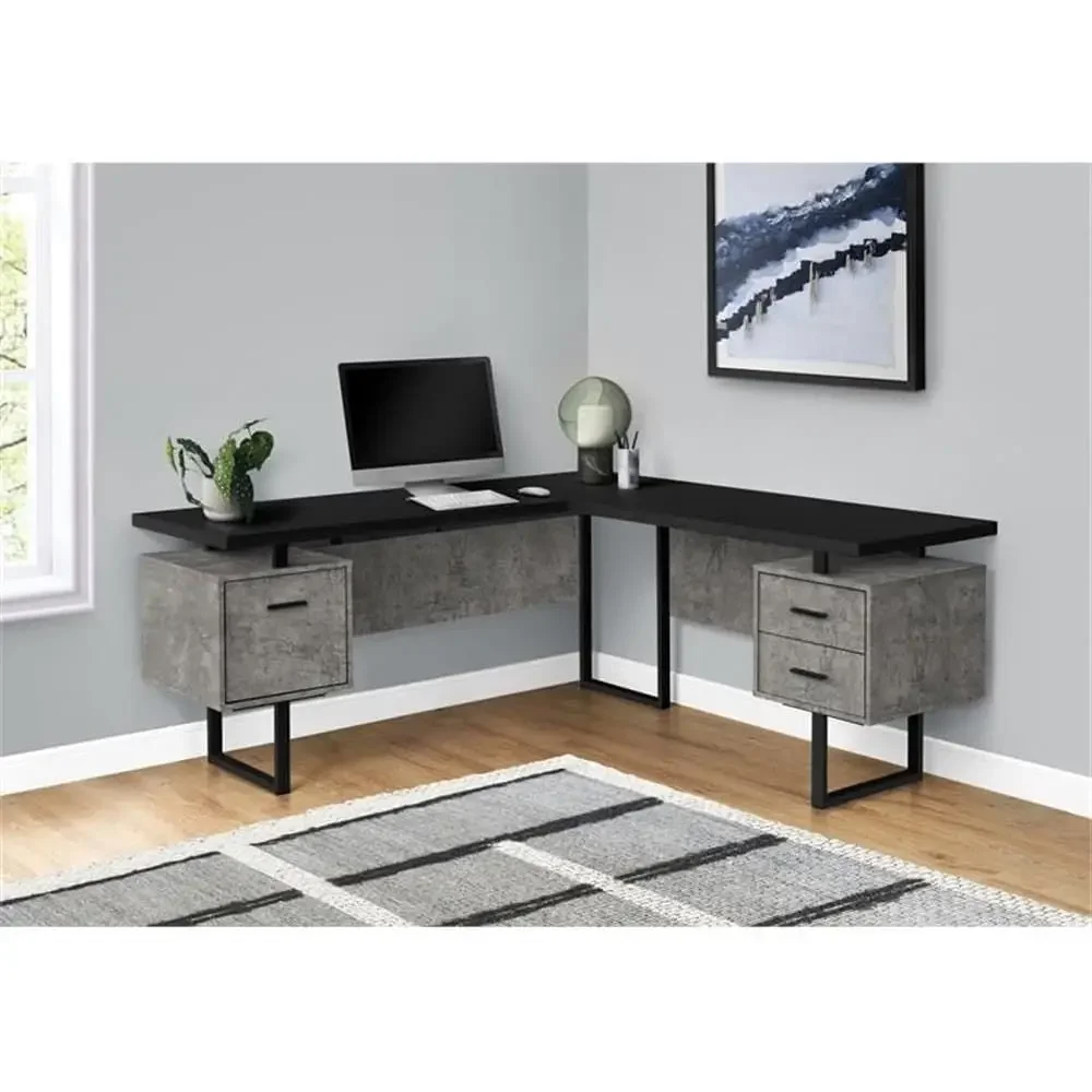 Ev Ofisi için Depolama Alanlı  - Desk Setup Black And Wood incelemesi ve fiyatı