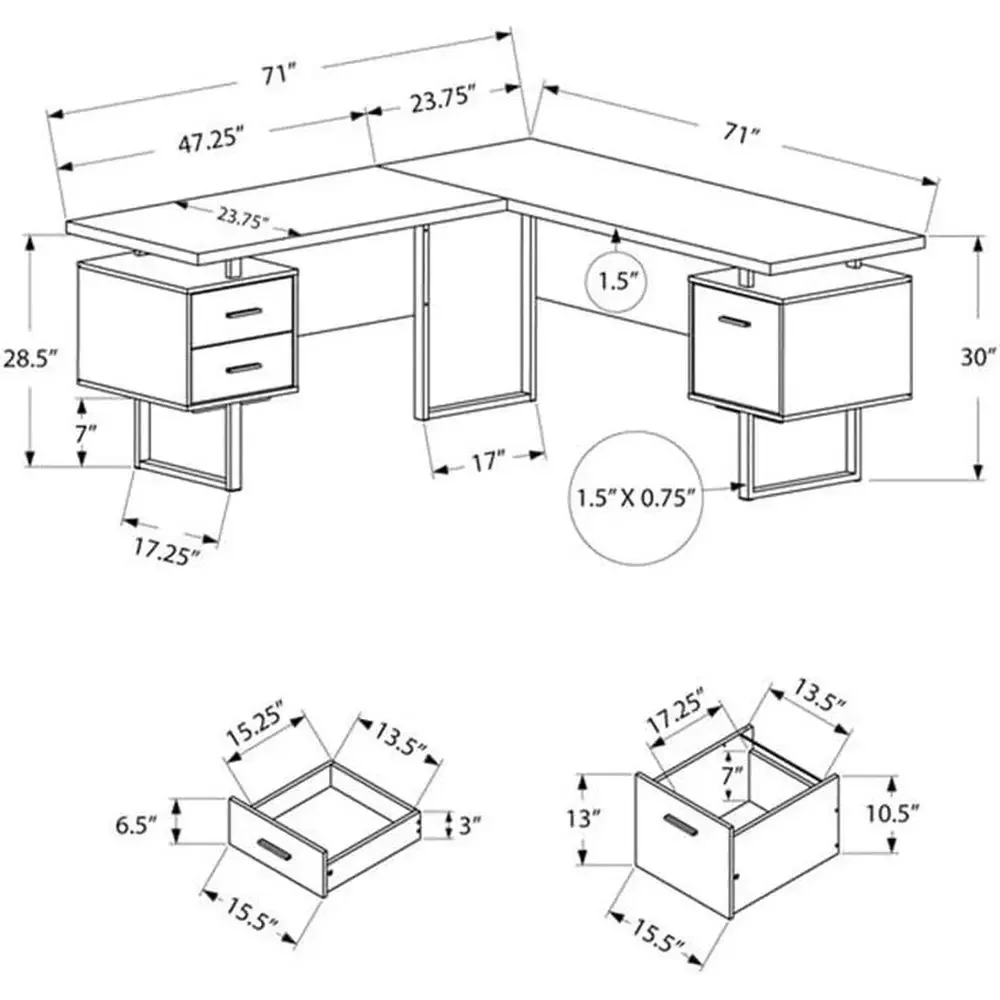 Ev Ofisi için Depolama Alanlı  - Desk Setup Black And Wood incelemesi ve fiyatı